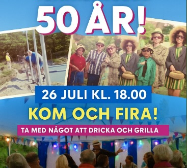 Tennisfest 50 år Knärum Tennis - Plats tennisbanan Knäbäckshusen Österlen Tid: 26 Juli kl 18.00 Att ta med: Mat och dryck samt ett glatt humör